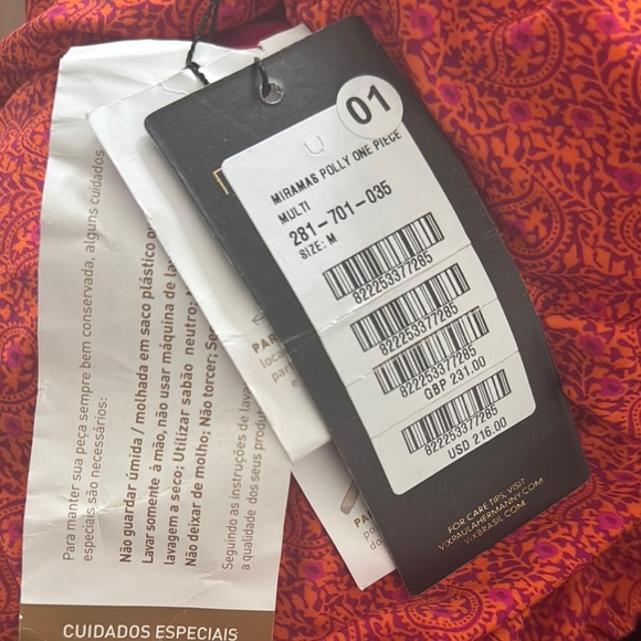 Vix Polly One Piece Swimsuit Size N NWT! - Picture 3 of 5